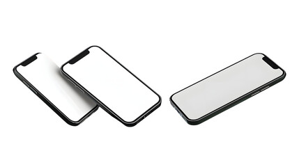 Realistic smartphone mockup. perspective mobile phone mockup similar to iphone with blank screen, Vector illustration