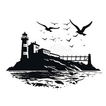 Stamp Of Alcatraz Island With Monochrome Gray Color Prison Bars And S Transparent PNG City Concept Art Tshirt Design Illustration Label Diverse City Castle Large Urban Market Project Collage 