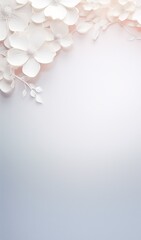 Wall Mural - delicate white background with flowers. wedding concept. copy  space