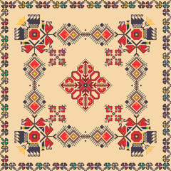 Wall Mural - Traditional Bulgarian embroidery vector pattern