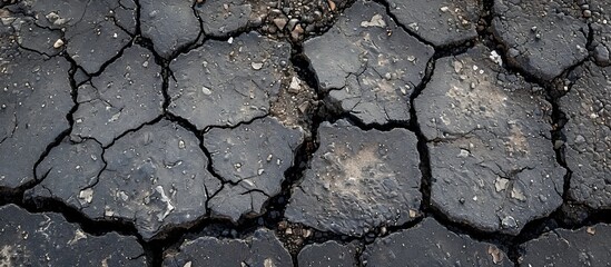 Canvas Print - Cracked asphalt texture for background design.