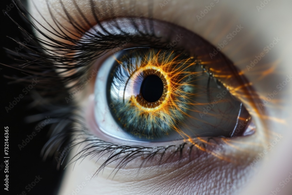 Hardy Randy Rittler Ilustración de Stock Human Cyborg AI Eye lasik clinical trials. Eye eye ...