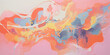 Abstract pastel vibrant colors gouache paint flow, swirl and splatter texture pattern background. Dynamic composition of shapes, modern art painting wallpaper backdrop