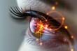 Human Cyborg AI Eye lasik follow up. Eye optical defect optic nerve lens phacoemulsification color vision. Visionary iris color vision deficiency apps sight bladeless lasik advantage eyelashes