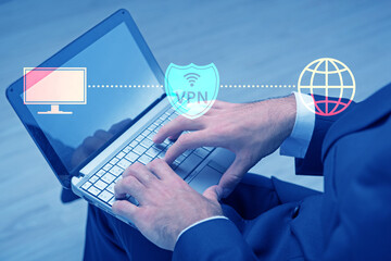 Sticker - Virtual private network VPN cyber concept