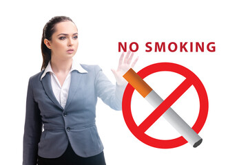 Sticker - Anti smoking concept with antismoking logo