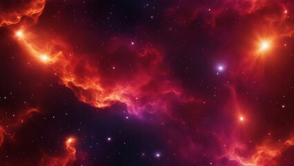 Wall Mural - background with stars A fiery space background of a nebula, with a smooth gradient of colors and a realistic effect 