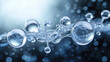 Cosmetic Essence Liquid bubble molecule .bubbles in water	

