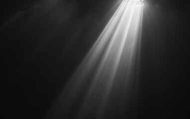 a single beam of light piercing through darkness, symbolizing hope and the possibility of finding a 