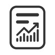 Statistics report document file icon vector design