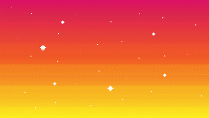 Poster - Pixel art background in blue and purple color.	