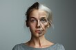 Aging hiccup. Comparison young to old generation alzheimers disease. Less Wrinkles, storyteller, grandparenting, lines through skin care, anti aging cream, diabetes health and Plastic surgery
