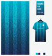 Fabric textile for soccer jersey, football kit, sport t-shirt mockup for football club. Uniform front view. Geometric pattern for sport background. Fabric pattern. 