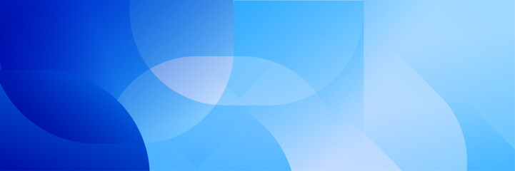 Wall Mural - abstract blue fluid gradient geometric banner design background.