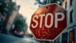 © Salander Studio - close-up of an old worn stop sign