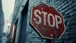 © Salander Studio - close-up of an old worn stop sign