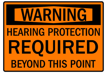 Wall Mural - Hearing protection sign