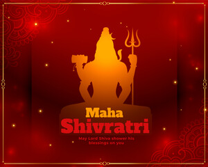 Poster - happy maha shivratri celebration background design