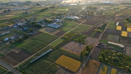 Aufkleber - 田園都市のドローン空撮
