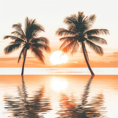 Poster - Enchanting beauty of a tropical island sunset