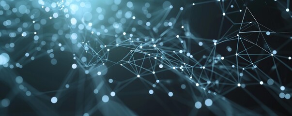 Abstract technology background. the connection lines and points that form a network in technology