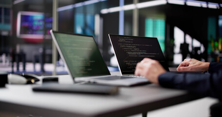 Poster - Programmer Woman Coding On Computer