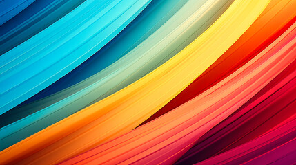Poster - Vibrant Diagonal Stripes in Warm and Cool Hues Creating Dynamic Energy and Motion, Ideal for Backgrounds in Design and Creative Projects