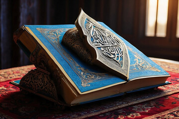 The holy Koran standing on a stand