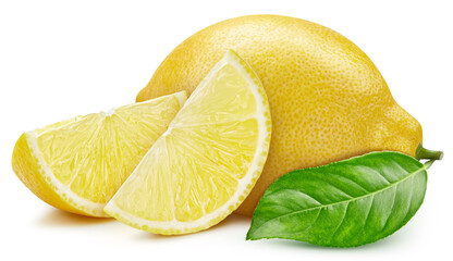 Sticker - Lemon isolated on white background