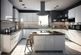 Fototapeta  - modern kitchen interior with kitchen