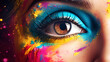 © jiejie - Happy Holi festival concept in India, colorful powder background