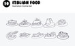 © Drainsign - Italian Food Outline Illustration Vector Set