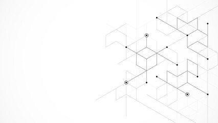 Illustration of hexagons pattern. Geometric abstract background with simple hexagonal elements. Creative idea for medical, technology or science design