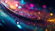 Background with lights and drops neon with bokeh