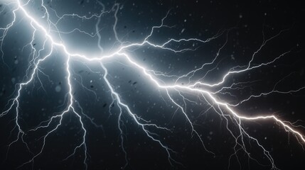 Poster - A captivating image showcasing a cluster of lightning bolts illuminating the sky. Perfect for adding excitement and drama to any project