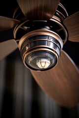 Poster - A close up view of a ceiling fan with a light. Perfect for adding a modern touch to any room