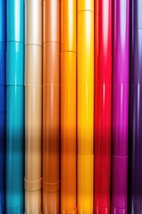 Poster - A collection of various colored rolls of paper. Ideal for crafts, art projects, and creative backgrounds