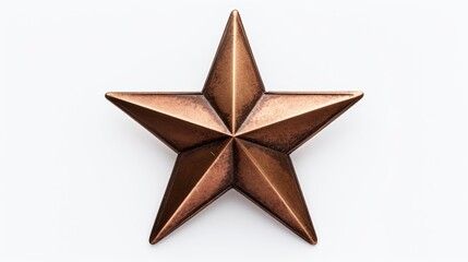 Poster - A metal star placed on a white surface. Suitable for various design projects
