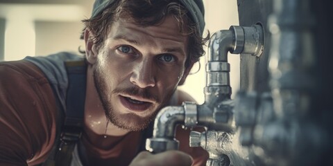 Poster - A man wearing a hat is looking directly at the camera. This image can be used to convey confidence, mystery, or a sense of connection with the viewer