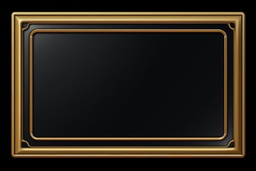 Poster - A stylish gold frame against a sleek black background. Perfect for adding a touch of elegance to any design or presentation