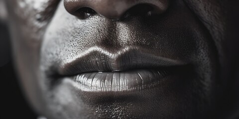 Poster - A close-up shot of a person's face with a black background. Perfect for various design projects