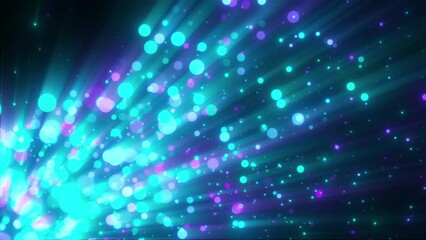 Poster - Abstract glowing particles with shine. Computer generated 3d render