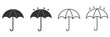 Umbrella icon. Rain symbol  line and background vector ilustration.