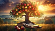 Book With Red Apple