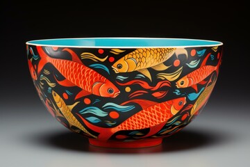Transparent Fish big bowl animal. Pet water. Generate Ai