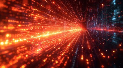 Poster - Discover the cybernetic matrix where modern algorithms and high-speed connectivity shape a visually striking digital landscape, propelling us into a future of  innovation.