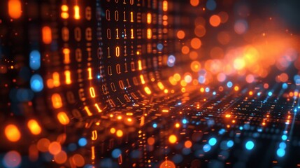 Aufkleber - Discover the cybernetic matrix where modern algorithms and high-speed connectivity shape a visually striking digital landscape, propelling us into a future of  innovation.
