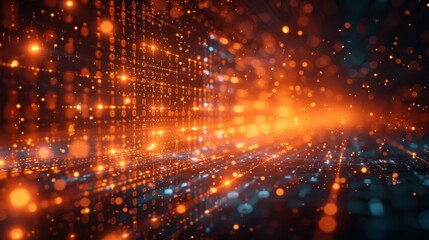 Poster - Explore the dazzling matrix of a cybernetic future, where algorithms optimize our digital world and connectivity revolutionizes our modern era.
