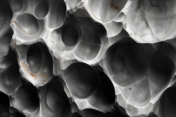 Poster - Abstract parametric concrete facade. Background image. Created with Generative AI technology