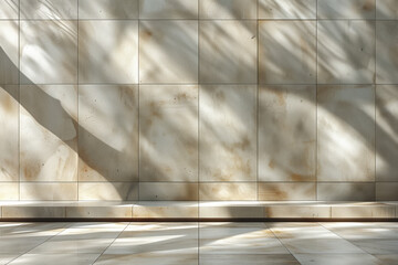 Poster - Abstract parametric concrete facade. Background image. Created with Generative AI technology
